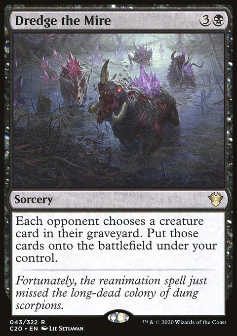 Dredge the Mire, Commander 2020 #43, Magic: The Gathering card