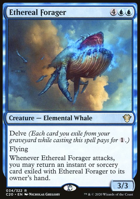 Ethereal Forager, Commander 2020 #34, Magic: The Gathering card