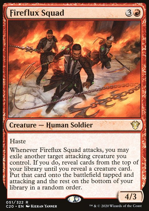 Fireflux Squad, Commander 2020 #51, Magic: The Gathering card