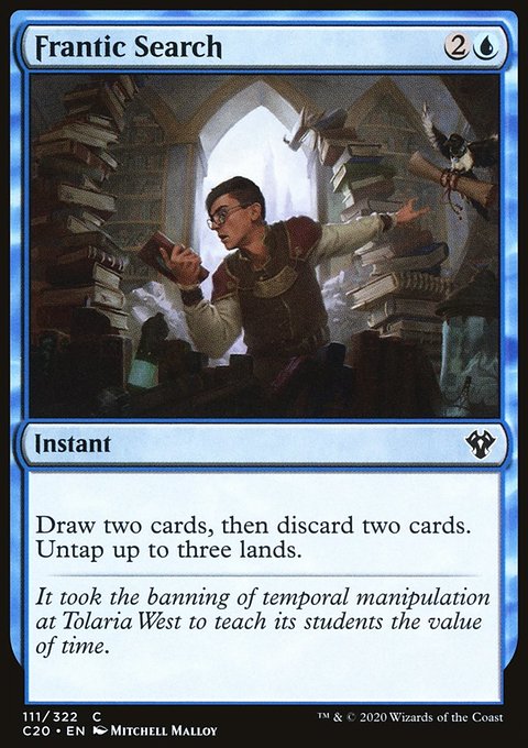 Frantic Search, Commander 2020 #111, Magic: The Gathering card