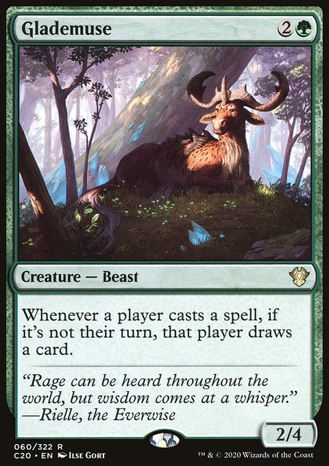Glademuse, Commander 2020 #60, Magic: The Gathering card