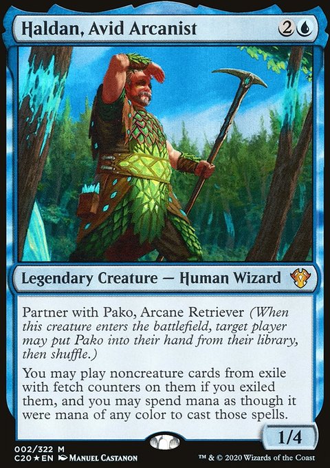 Haldan, Avid Arcanist, Commander 2020 #2, Magic: The Gathering card
