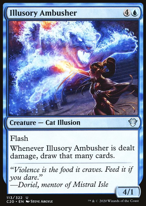Illusory Ambusher, Commander 2020 #113, Magic: The Gathering card