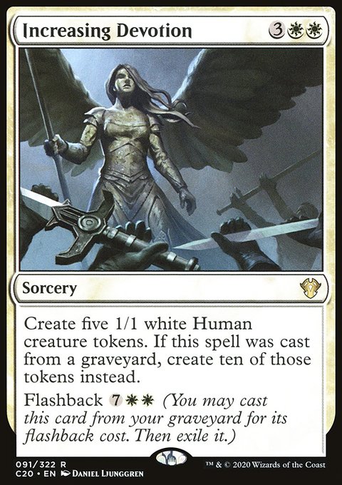 Increasing Devotion, Commander 2020 #91, Magic: The Gathering card