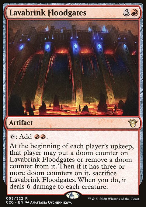 Lavabrink Floodgates, Commander 2020 #53, Magic: The Gathering card