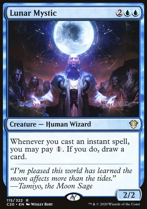 Lunar Mystic, Commander 2020 #115, Magic: The Gathering card