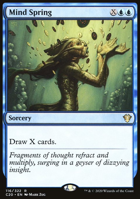 Mind Spring, Commander 2020 #116, Magic: The Gathering card