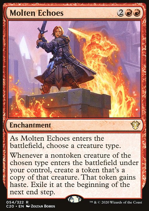 Molten Echoes, Commander 2020 #54, Magic: The Gathering card