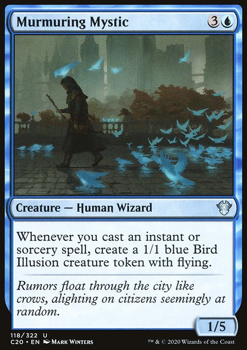 Murmuring Mystic, Commander 2020 #118, Magic: The Gathering card