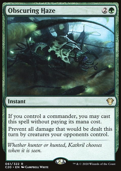 Obscuring Haze, Commander 2020 #61, Magic: The Gathering card