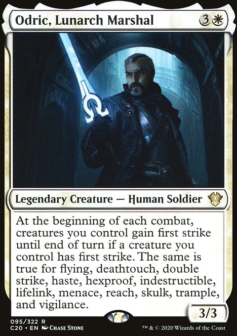 Odric, Lunarch Marshal, Commander 2020 #95, Magic: The Gathering card