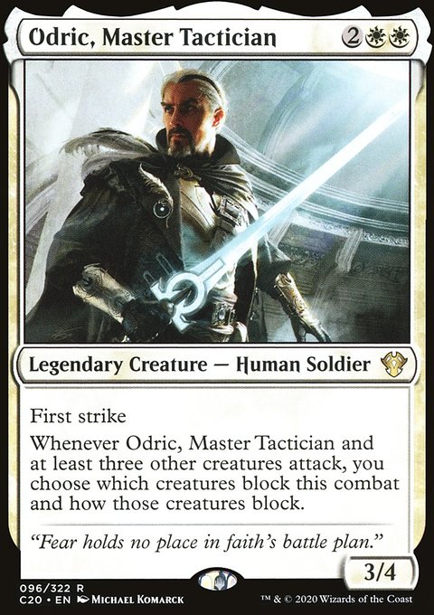 Odric, Master Tactician, Commander 2020 #96, Magic: The Gathering card
