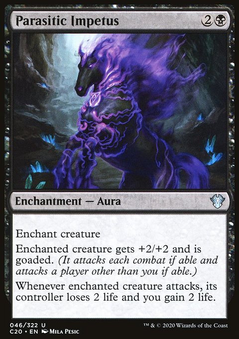 Parasitic Impetus, Commander 2020 #46, Magic: The Gathering card