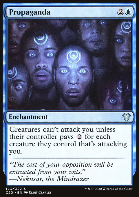 Propaganda, Commander 2020 #123, Magic: The Gathering card