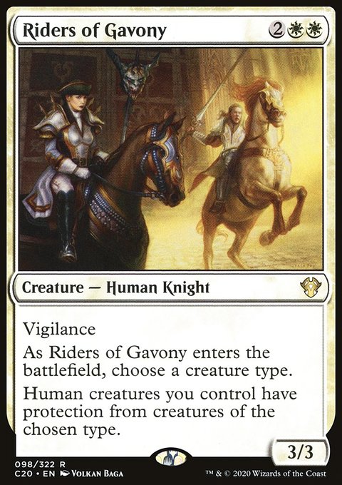 Riders of Gavony, Commander 2020 #98, Magic: The Gathering card