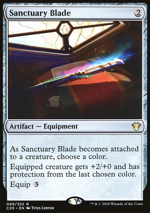 Sanctuary Blade, Commander 2020 #69, Magic: The Gathering card