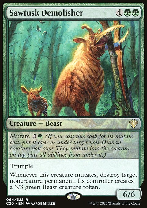 Sawtusk Demolisher, Commander 2020 #64, Magic: The Gathering card