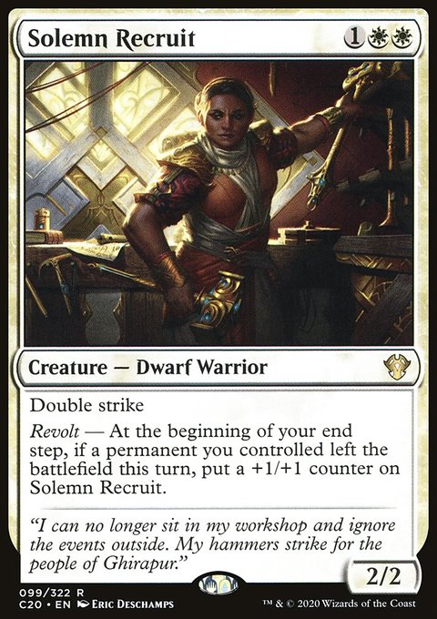 Solemn Recruit, Commander 2020 #99, Magic: The Gathering card
