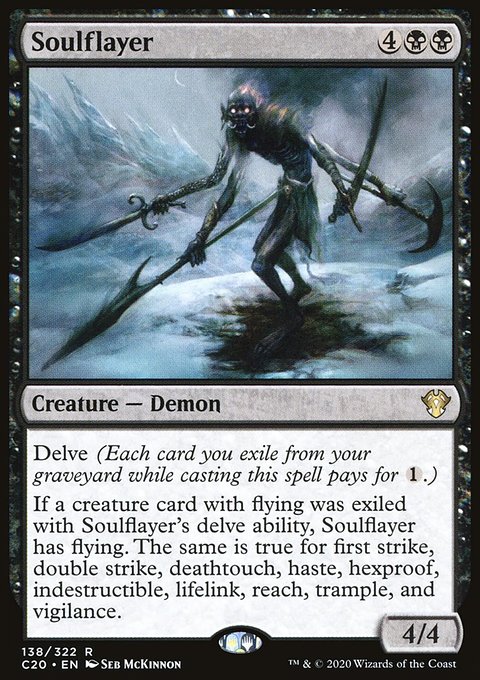 Soulflayer, Commander 2020 #138, Magic: The Gathering card