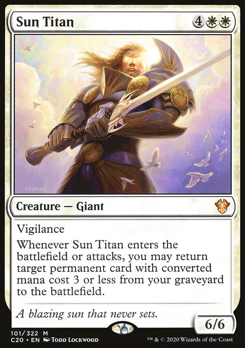 Sun Titan, Commander 2020 #101, Magic: The Gathering card