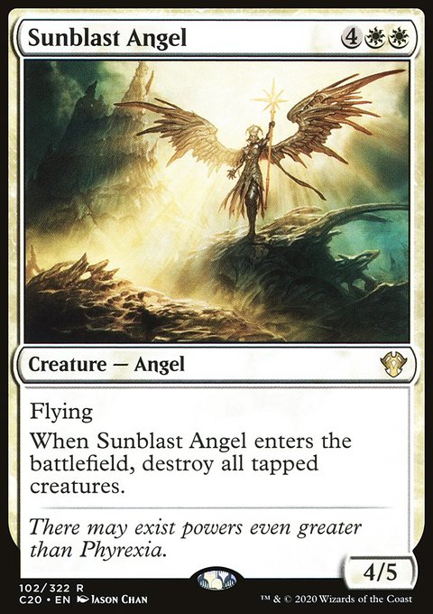 Sunblast Angel, Commander 2020 #102, Magic: The Gathering card