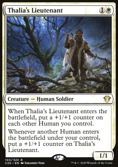 Thalia's Lieutenant, Commander 2020 #103, Magic: The Gathering card