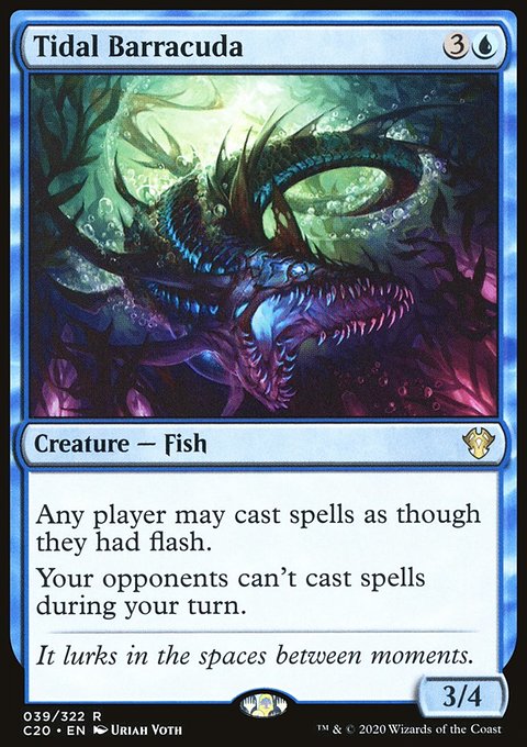 Tidal Barracuda, Commander 2020 #39, Magic: The Gathering card