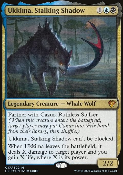 Ukkima, Stalking Shadow, Commander 2020 #17, Magic: The Gathering card