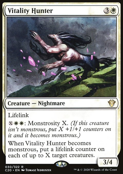 Vitality Hunter, Commander 2020 #30, Magic: The Gathering card