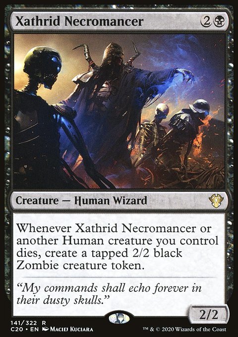 Xathrid Necromancer, Commander 2020 #141, Magic: The Gathering card