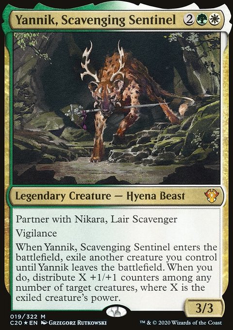 Yannik, Scavenging Sentinel, Commander 2020 #19, Magic: The Gathering card