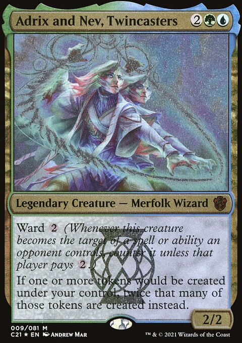 Adrix and Nev, Twincasters, Commander 2021 Display Commanders #9, Magic: The Gathering card