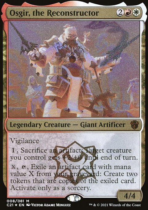 Osgir, the Reconstructor, Commander 2021 Display Commanders #8, Magic: The Gathering card