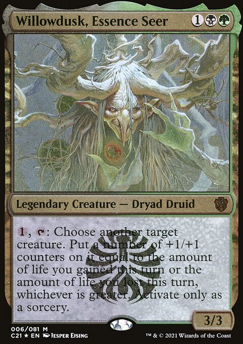 Willowdusk, Essence Seer, Commander 2021 Display Commanders #6, Magic: The Gathering card