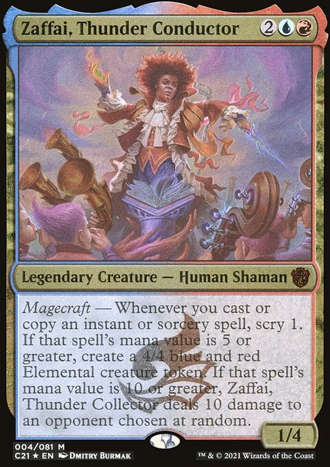 Zaffai, Thunder Conductor, Commander 2021 Display Commanders #4, Magic: The Gathering card