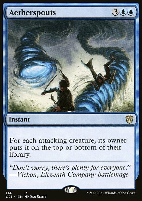 Aetherspouts, Commander 2021 #114, Magic: The Gathering card