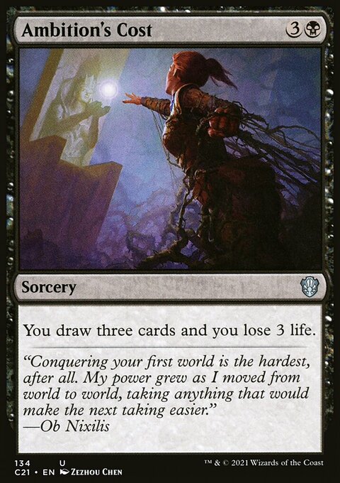 Ambition's Cost, Commander 2021 #134, Magic: The Gathering card