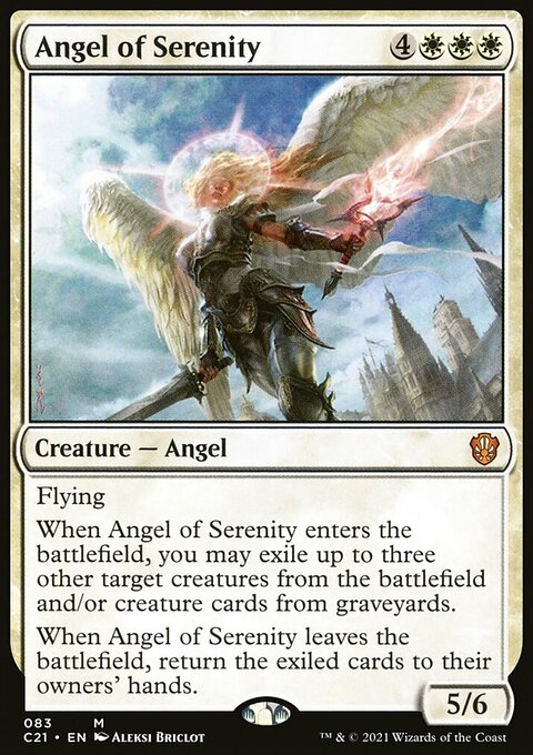 Angel of Serenity, Commander 2021 #83, Magic: The Gathering card