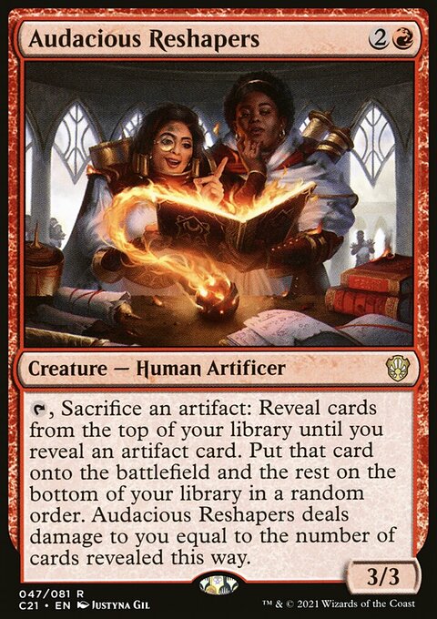 Audacious Reshapers, Commander 2021 #47, Magic: The Gathering card