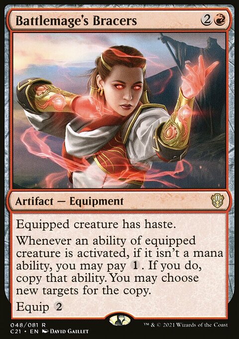 Battlemage's Bracers, Commander 2021 #48, Magic: The Gathering card