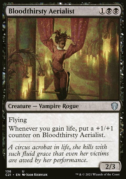 Bloodthirsty Aerialist, Commander 2021 #136, Magic: The Gathering card