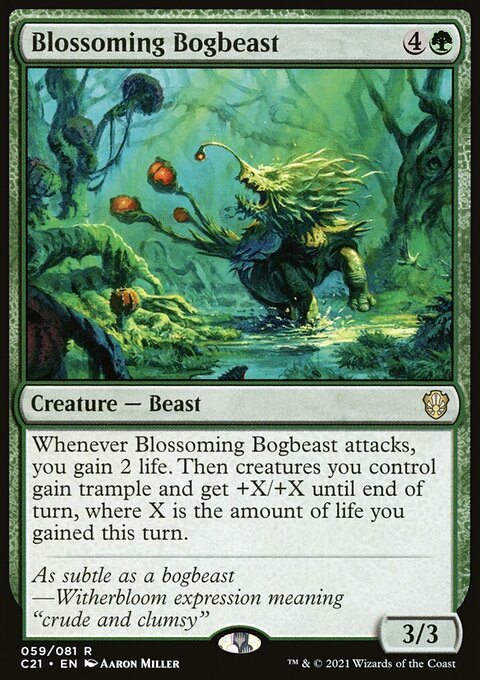 Blossoming Bogbeast, Commander 2021 #59, Magic: The Gathering card