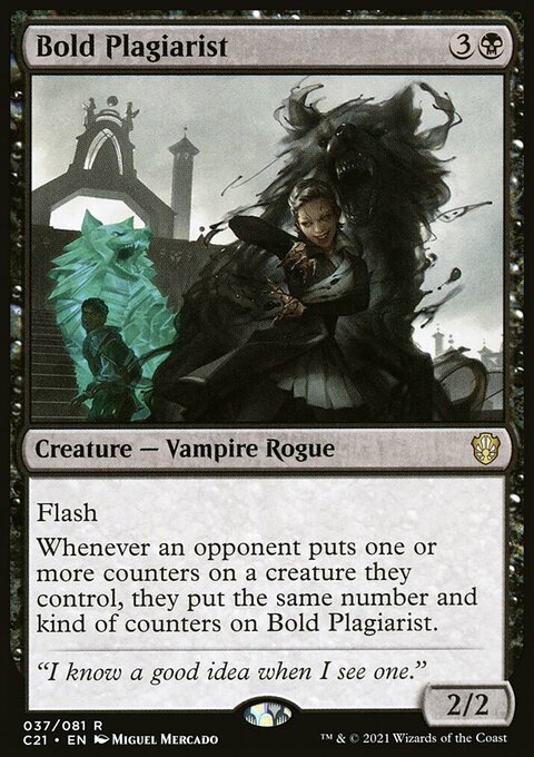 Bold Plagiarist, Commander 2021 #37, Magic: The Gathering card