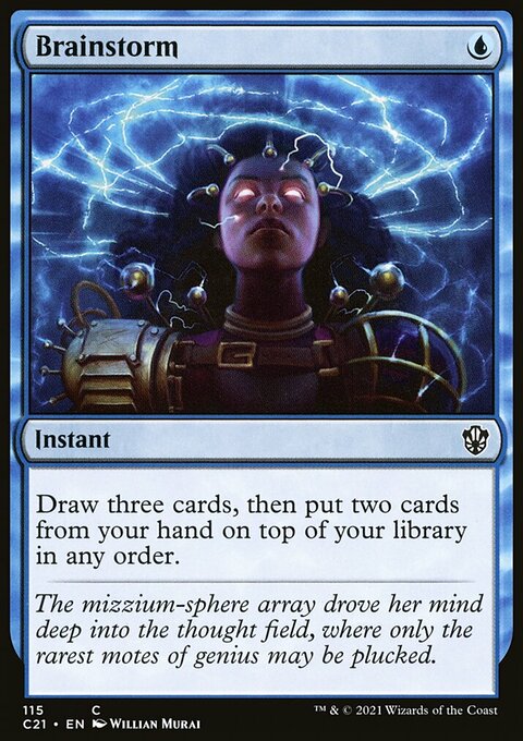 Brainstorm, Commander 2021 #115, Magic: The Gathering card