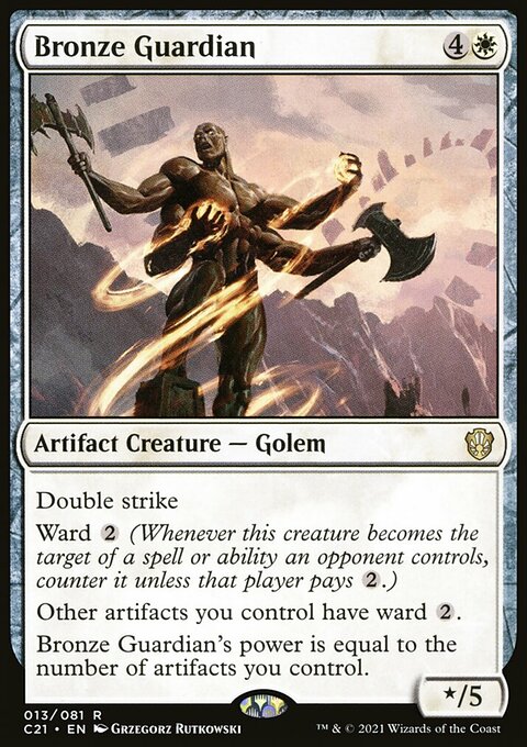 Bronze Guardian, Commander 2021 #13, Magic: The Gathering card