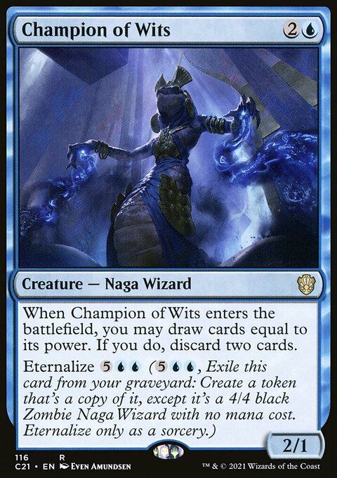 Champion of Wits, Commander 2021 #116, Magic: The Gathering card