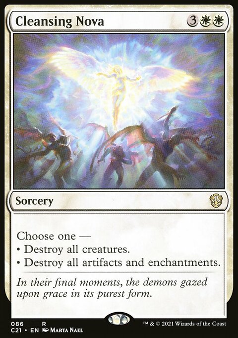 Cleansing Nova, Commander 2021 #86, Magic: The Gathering card