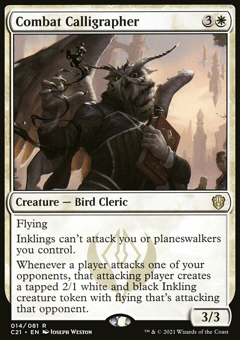 Combat Calligrapher, Commander 2021 #14, Magic: The Gathering card