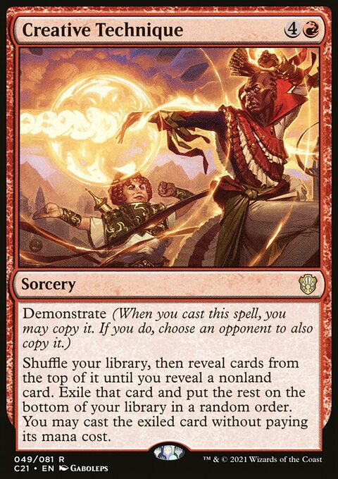Creative Technique, Commander 2021 #49, Magic: The Gathering card