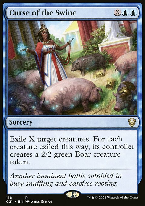 Curse of the Swine, Commander 2021 #118, Magic: The Gathering card